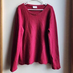 Mia & Tess Red Scoop Neck Sweater Size XL